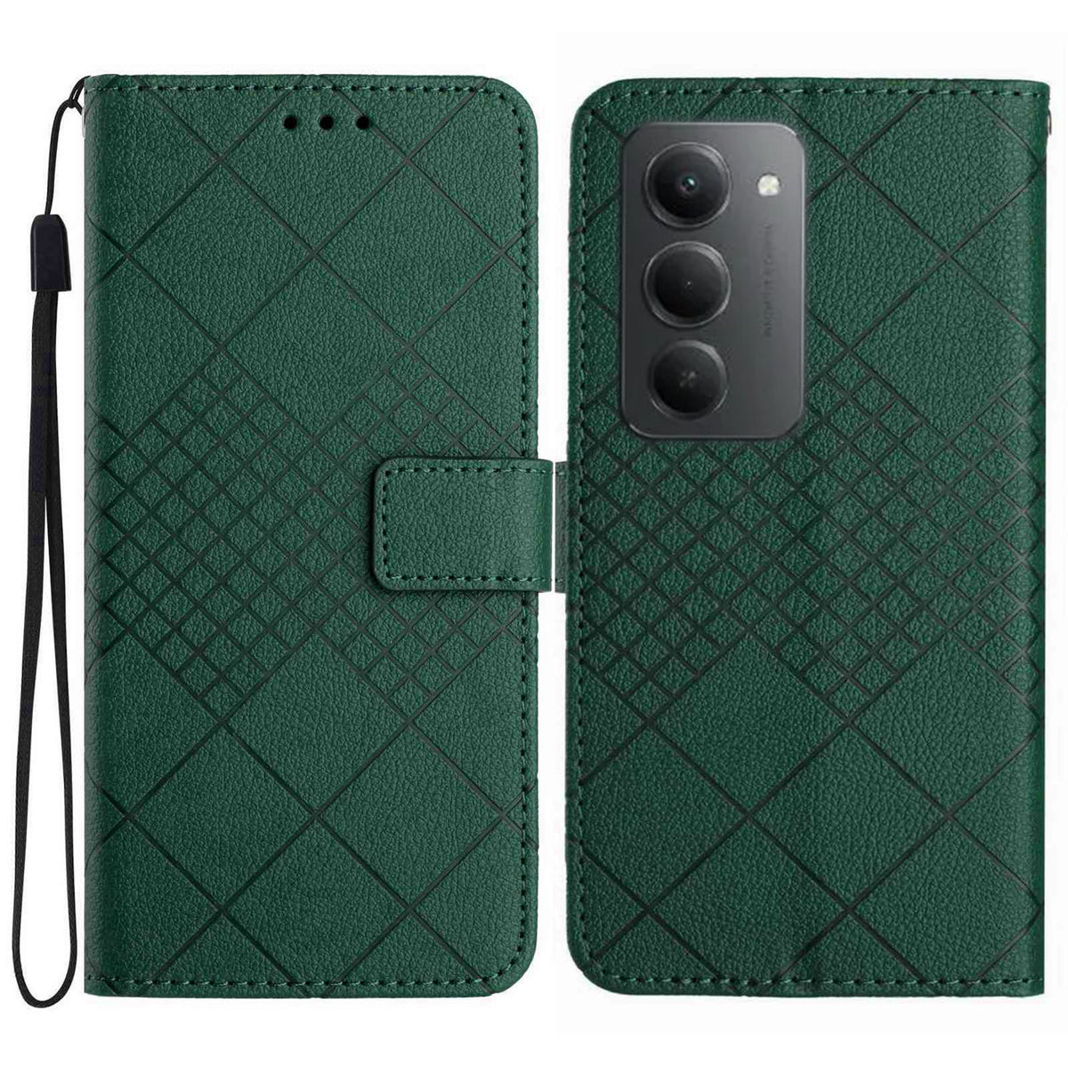 Xiaomi Redmi 15 4G (EU) (171mm) Plånboksfodral med tryck i PU-läder, fällbart fodral, mobilfodral