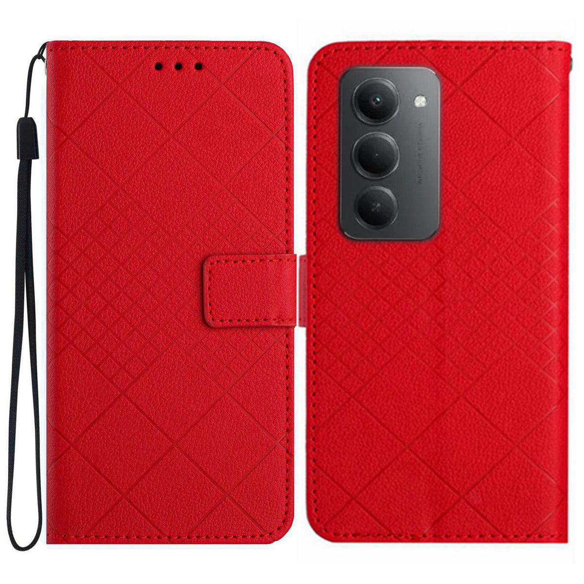 Xiaomi Redmi 15 4G (EU) (171mm) Plånboksfodral med tryck i PU-läder, fällbart fodral, mobilfodral