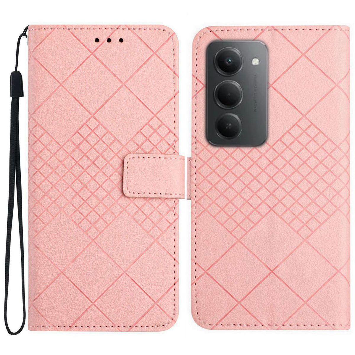 Xiaomi Redmi 15 4G (EU) (171mm) Plånboksfodral med tryck i PU-läder, fällbart fodral, mobilfodral