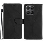 For Honor 400 Smart 5G / 4G / X7d 4G Case Skin Touch Lines Imprinted PU Leather Flip Phone Cover