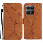 For Honor 400 Smart 5G / 4G / X7d 4G Case Skin Touch Lines Imprinted PU Leather Flip Phone Cover
