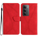 For Xiaomi Redmi 15 4G (EU) (171mm) Case Skin Touch Lines Imprinted PU Leather Flip Phone Cover