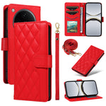 For Oppo Find X8 Pro 5G / Oppo Find X8 5G Wallet Case Rhombus Leather Phone Cover with Strap