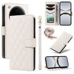 For Oppo Find X8 Pro 5G / Oppo Find X8 5G Wallet Case Rhombus Leather Phone Cover with Strap