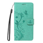 Samsung Galaxy S25 Ultra PU-läderfodral Blommönster Plånboksfodral med stativ och rem