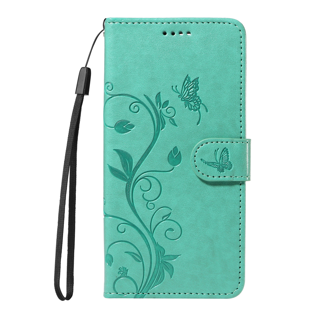 Samsung Galaxy S25 Ultra PU-läderfodral Blommönster Plånboksfodral med stativ och rem