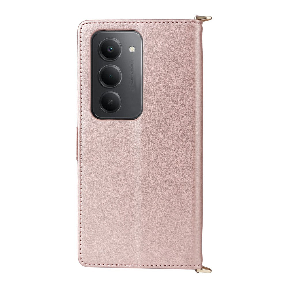 For Xiaomi Redmi 15 4G (EU) (171mm) Case with Shoulder / Wrist Strap Leather Phone Cover Stand Wallet