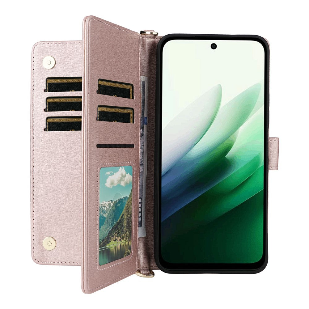For Xiaomi Redmi 15 4G (EU) (171mm) Case with Shoulder / Wrist Strap Leather Phone Cover Stand Wallet