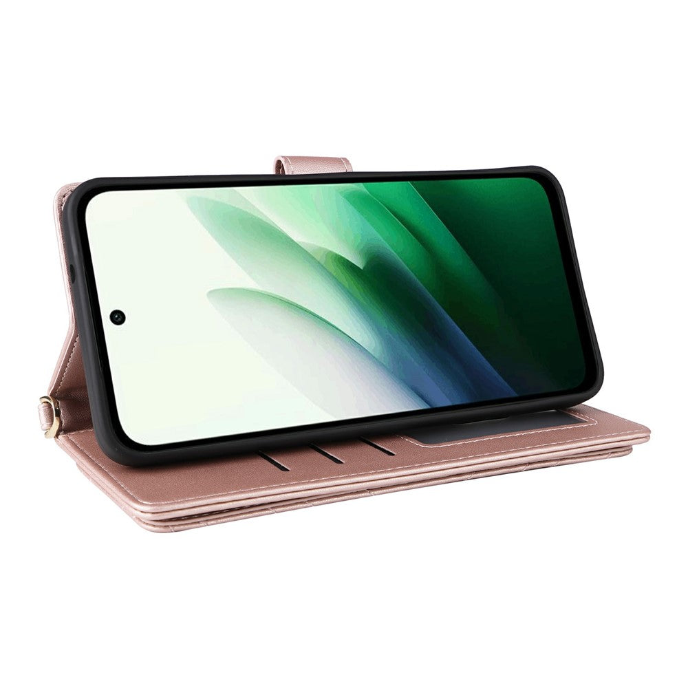 For Xiaomi Redmi 15 4G (EU) (171mm) Case with Shoulder / Wrist Strap Leather Phone Cover Stand Wallet