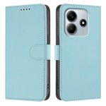 For Xiaomi Redmi Note 14 4G (164.84mm) Leather Case Solid Color Phone Cover with Wallet