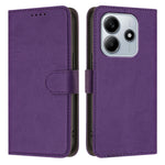 For Xiaomi Redmi Note 14 4G (164.84mm) Leather Case Solid Color Phone Cover with Wallet