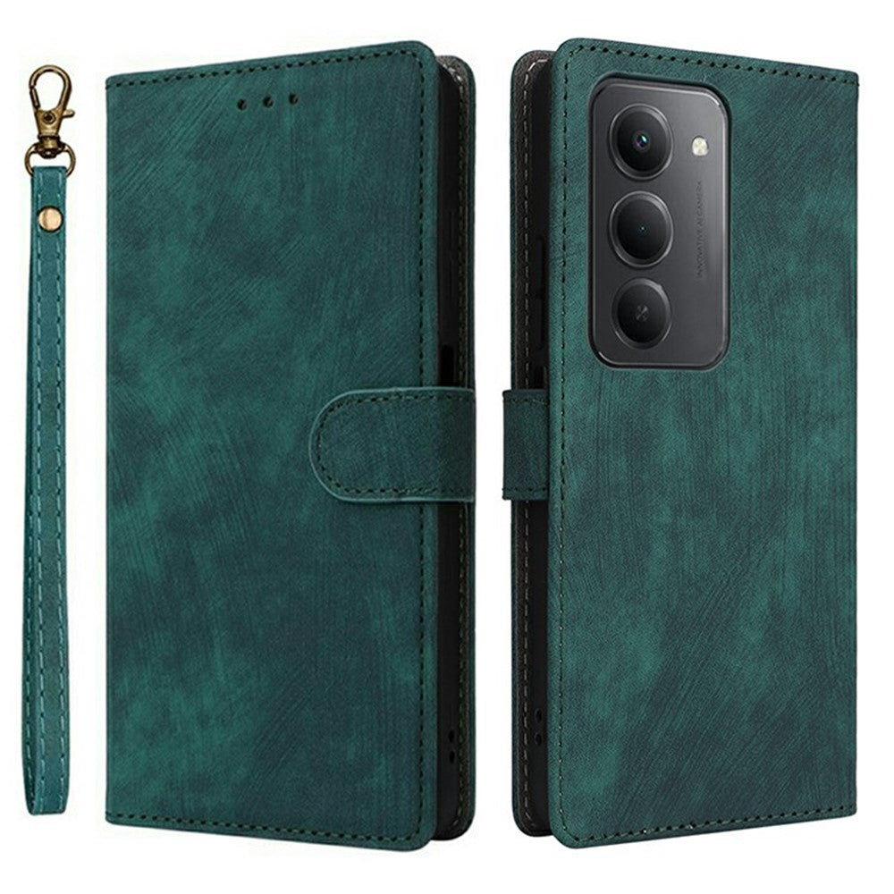 For Xiaomi Redmi 15 4G (EU) (171mm) Case Wallet RFID Blocking PU Leather Phone Cover Stand with Strap