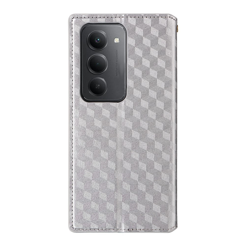 Xiaomi Redmi 15 4G (EU) (171mm) Plånboksfodral med rombpräglad lädermobil