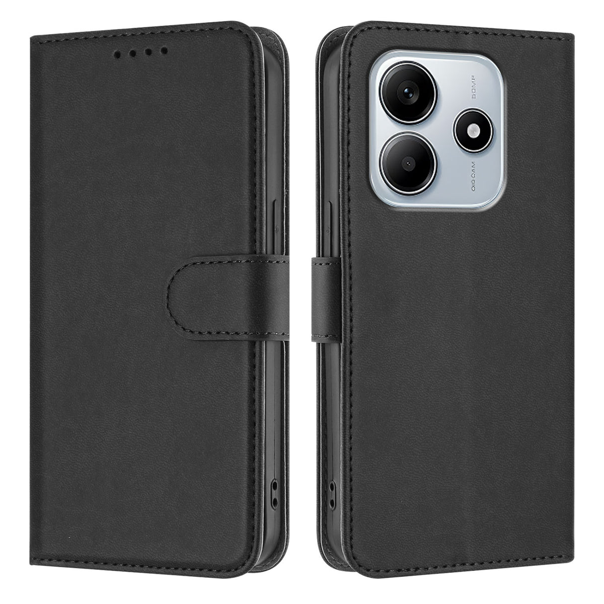 For Xiaomi Redmi Note 14 5G (China) / Xiaomi Poco M7 Pro 5G / Xiaomi Redmi Note 14 5G Leather Case Solid Color Phone Cover with Wallet