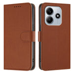 For Xiaomi Redmi Note 14 5G (China) / Xiaomi Poco M7 Pro 5G / Xiaomi Redmi Note 14 5G Leather Case Solid Color Phone Cover with Wallet