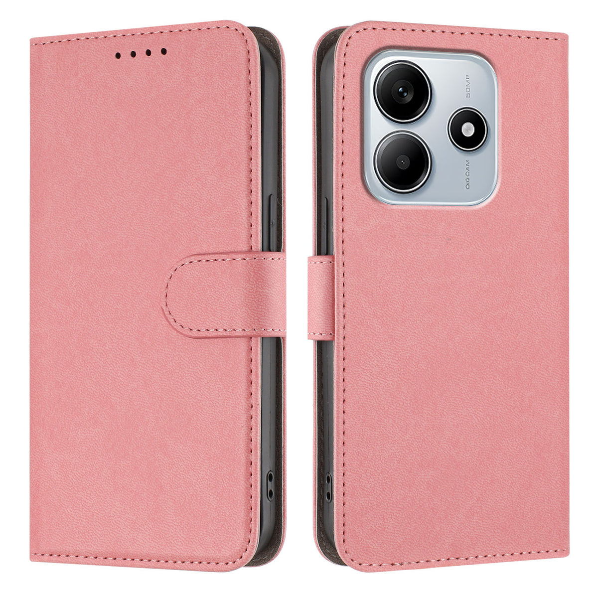 For Xiaomi Redmi Note 14 5G (China) / Xiaomi Poco M7 Pro 5G / Xiaomi Redmi Note 14 5G Leather Case Solid Color Phone Cover with Wallet