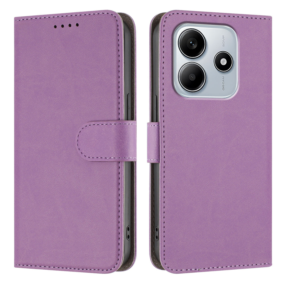 For Xiaomi Redmi Note 14 5G (China) / Xiaomi Poco M7 Pro 5G / Xiaomi Redmi Note 14 5G Leather Case Solid Color Phone Cover with Wallet