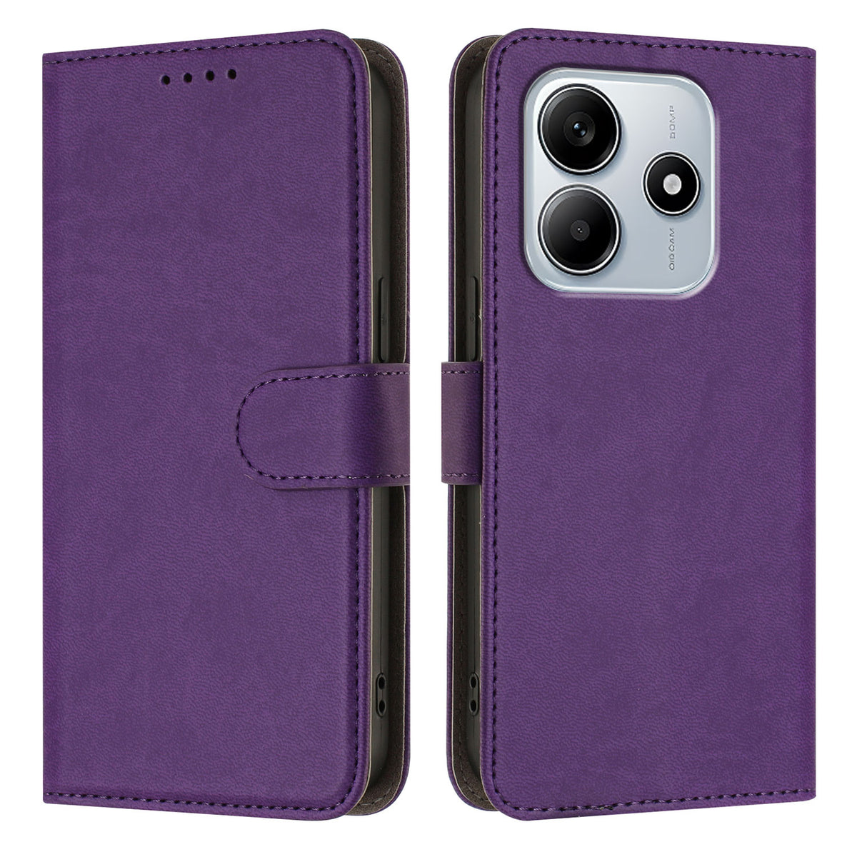For Xiaomi Redmi Note 14 5G (China) / Xiaomi Poco M7 Pro 5G / Xiaomi Redmi Note 14 5G Leather Case Solid Color Phone Cover with Wallet