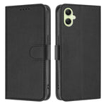Til Samsung Galaxy A08 5G / A08 4G / A07 4G / A06 5G læderetui ensfarvet telefoncover med pung