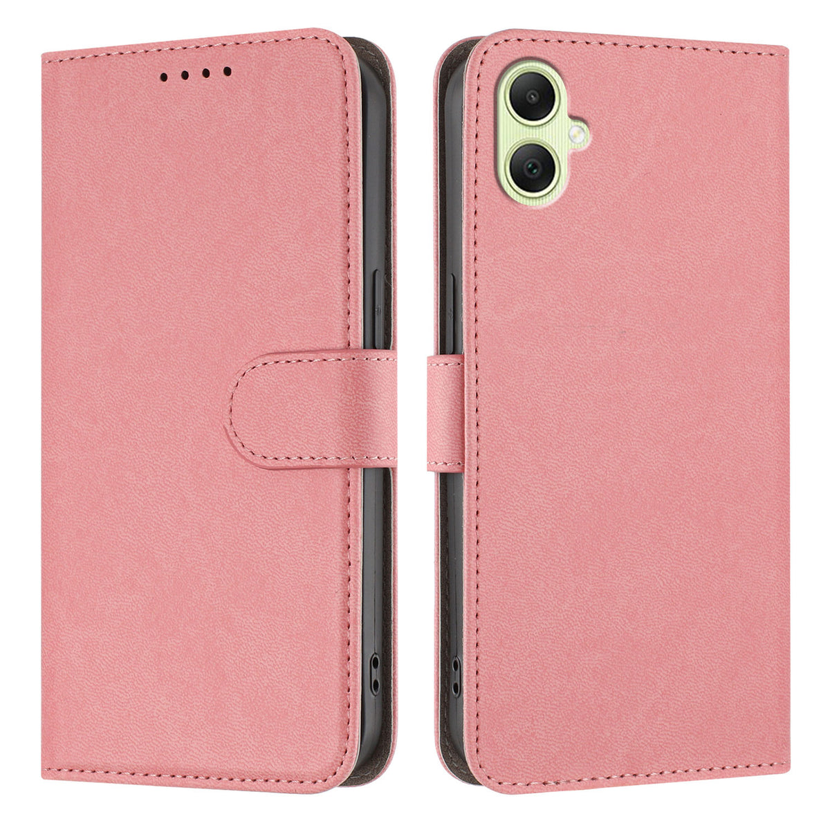 Til Samsung Galaxy A08 5G / A08 4G / A07 4G / A06 5G læderetui ensfarvet telefoncover med pung