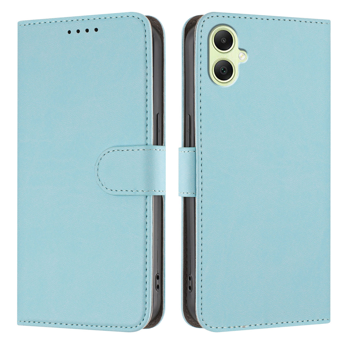 Til Samsung Galaxy A08 5G / A08 4G / A07 4G / A06 5G læderetui ensfarvet telefoncover med pung