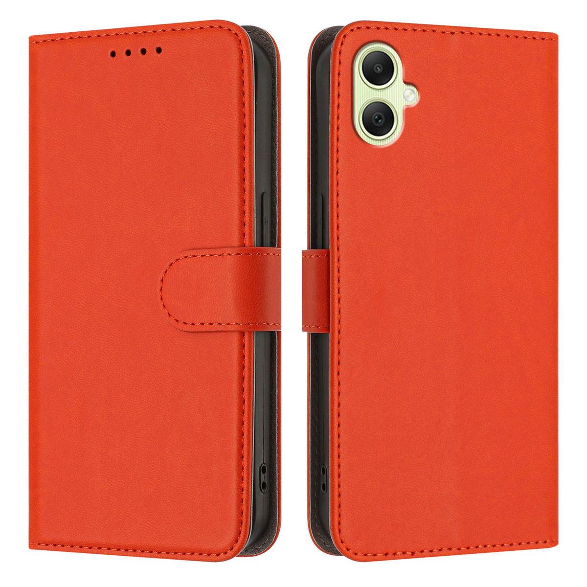 Samsung Galaxy A08 5G / A08 4G / A07 4G / A07s 4G / A06 5G Läderfodral Enfärgat mobilfodral med Plånbok