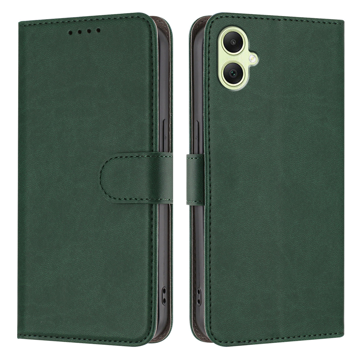 Til Samsung Galaxy A08 5G / A08 4G / A07 4G / A06 5G læderetui ensfarvet telefoncover med pung