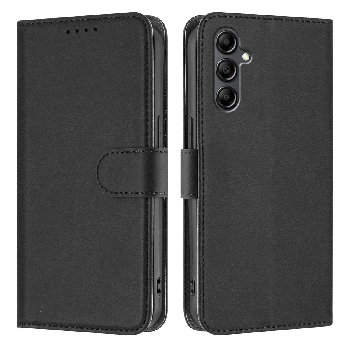 Samsung Galaxy A18 5G / A18 4G / A17 5G / A17 4G / A26 5G / A16 5G / A16 4G Läderfodral Enfärgat mobilfodral med Plånbok