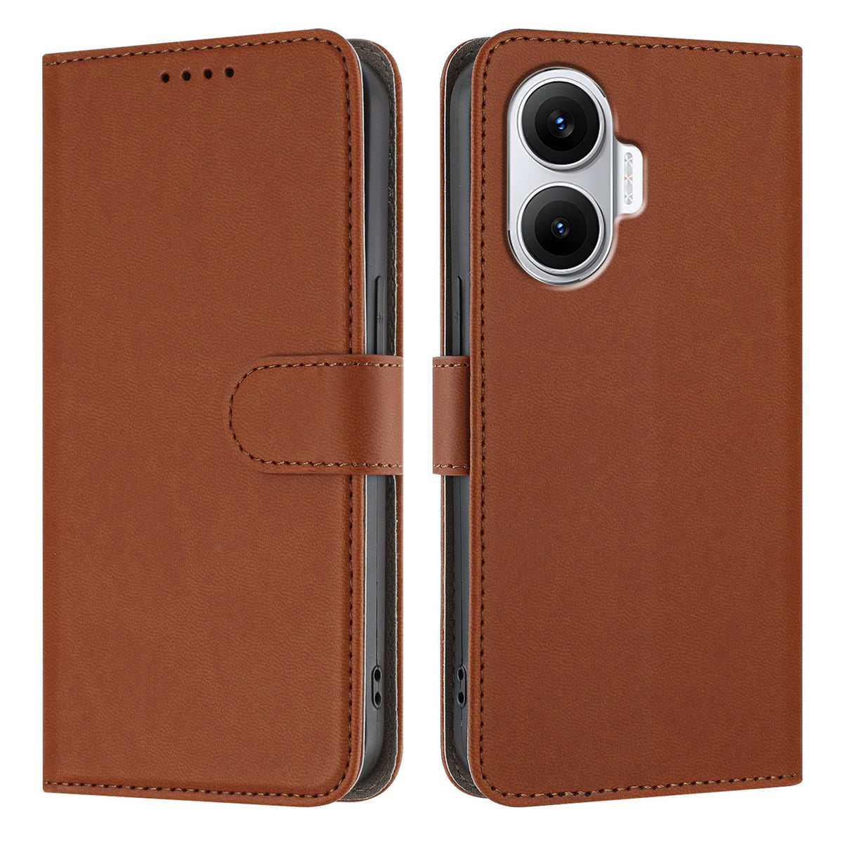 For Xiaomi Redmi Turbo 4 Pro 5G / Xiaomi Poco F7 5G Leather Case Solid Color Phone Cover with Wallet