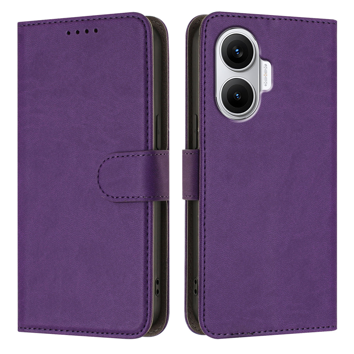 For Xiaomi Redmi Turbo 4 Pro 5G / Xiaomi Poco F7 5G Leather Case Solid Color Phone Cover with Wallet