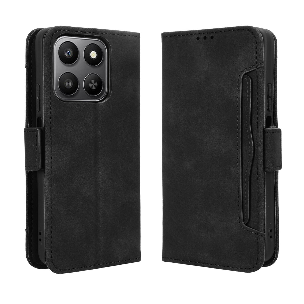 For Honor 400 Smart 5G / 4G / X7d 4G Leather Case Phone Wallet Cover with Multiple Card Slots