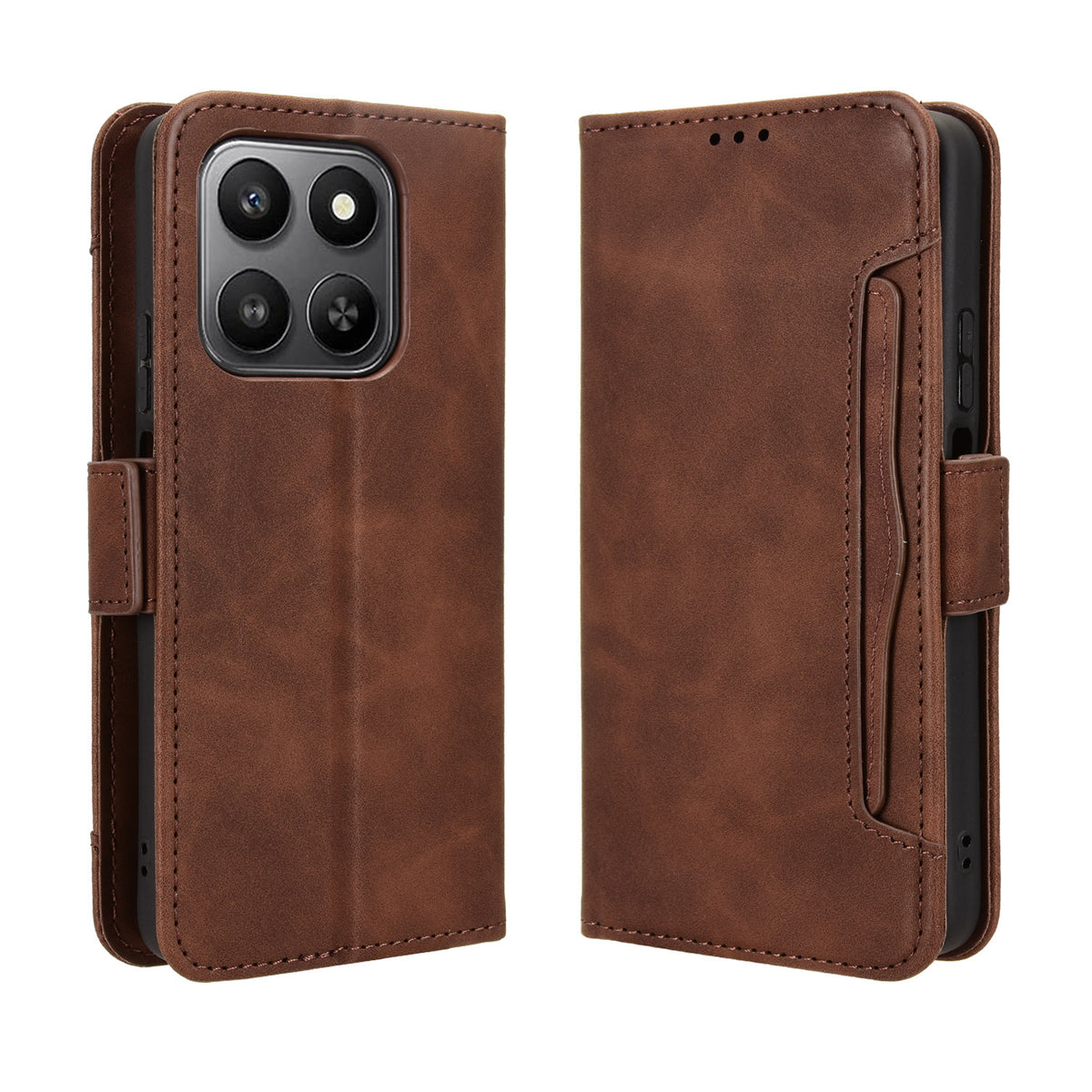 For Honor 400 Smart 5G / 4G / X7d 4G Leather Case Phone Wallet Cover with Multiple Card Slots