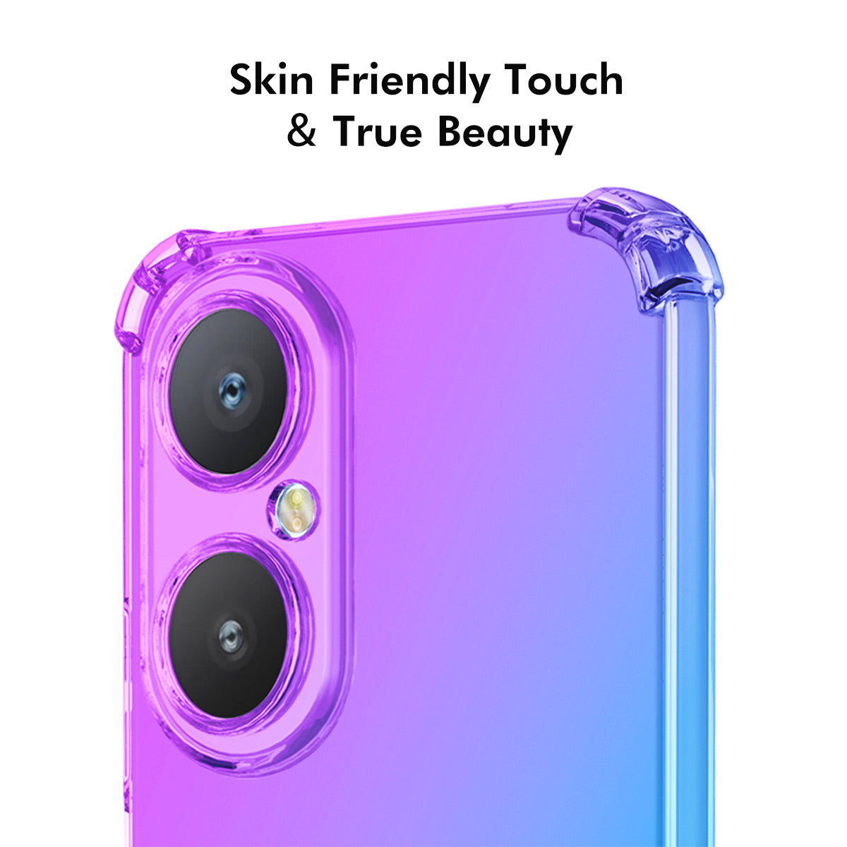 ENKAY För Huawei Nova Y73 4G / Huawei Enjoy 80 TPU-skal, förtjockt, fallsäkert bakstycke med fyra hörn.