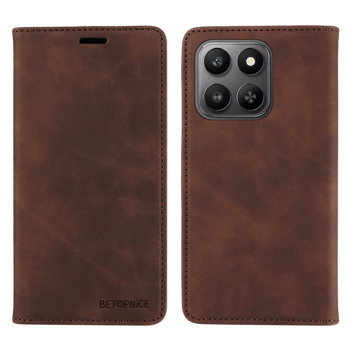 BETOPNICE Til Honor 400 Smart 5G / 4G / X7d 4G Etui Magnetisk Lukning RFID Blokerende Pung Stander Læder Telefoncover