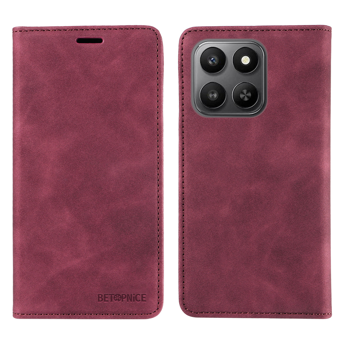 BETOPNICE Til Honor 400 Smart 5G / 4G / X7d 4G Etui Magnetisk Lukning RFID Blokerende Pung Stander Læder Telefoncover