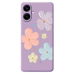For Samsung Galaxy A08 5G / A08 4G / A07 5G / A07 4G Case Four Color Flowers Pattern Printing Straight Edge TPU Phone Back Cover