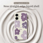 Til Samsung Galaxy A08 5G / A08 4G / A07 5G / A07 4G Cover Lilla Blomsterprint Lige Kant TPU Telefon Bagcover