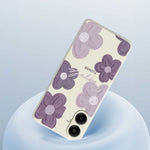 Til Samsung Galaxy A08 5G / A08 4G / A07 5G / A07 4G Cover Lilla Blomsterprint Lige Kant TPU Telefon Bagcover