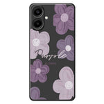 Til Samsung Galaxy A08 5G / A08 4G / A07 5G / A07 4G Cover Lilla Blomsterprint Lige Kant TPU Telefon Bagcover