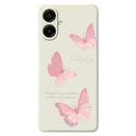 Til Samsung Galaxy A08 5G / A08 4G / A07 5G / A07 4G Cover med sommerfuglemønster, lige kant, TPU-telefonbagsidecover
