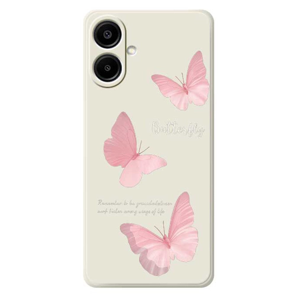 Til Samsung Galaxy A08 5G / A08 4G / A07 5G / A07 4G Cover med sommerfuglemønster, lige kant, TPU-telefonbagsidecover