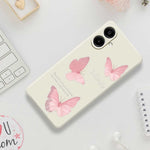 Til Samsung Galaxy A08 5G / A08 4G / A07 5G / A07 4G Cover med sommerfuglemønster, lige kant, TPU-telefonbagsidecover