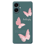 Til Samsung Galaxy A08 5G / A08 4G / A07 5G / A07 4G Cover med sommerfuglemønster, lige kant, TPU-telefonbagsidecover