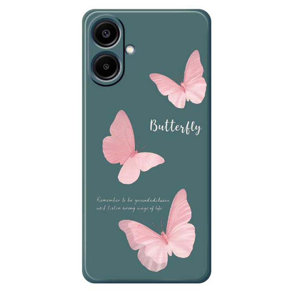 Til Samsung Galaxy A08 5G / A08 4G / A07 5G / A07 4G Cover med sommerfuglemønster, lige kant, TPU-telefonbagsidecover