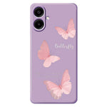 Til Samsung Galaxy A08 5G / A08 4G / A07 5G / A07 4G Cover med sommerfuglemønster, lige kant, TPU-telefonbagsidecover