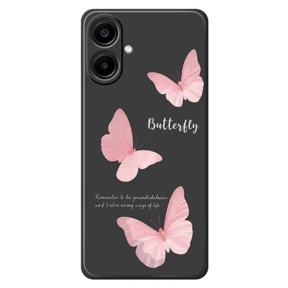 Til Samsung Galaxy A08 5G / A08 4G / A07 5G / A07 4G Cover med sommerfuglemønster, lige kant, TPU-telefonbagsidecover