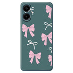 For Samsung Galaxy A08 5G / A08 4G / A07 5G / A07 4G Case Pink Bows Pattern Printing Straight Edge TPU Phone Back Cover