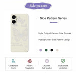 For Samsung Galaxy A08 5G / A08 4G / A07 5G / A07 4G Case Hollow Butterfly Pattern Printing Straight Edge TPU Phone Back Cover