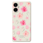 For Samsung Galaxy A08 5G / A08 4G / A07 5G / A07 4G Case Shell Peach Blossom Pattern Printing Straight Edge TPU Phone Back Cover