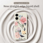 Samsung Galaxy A08 5G / A08 4G / A07 5G / A07 4G / A07s 4G-etui med stort blomstermønster, tryk, lige kant og TPU-mobilbagside